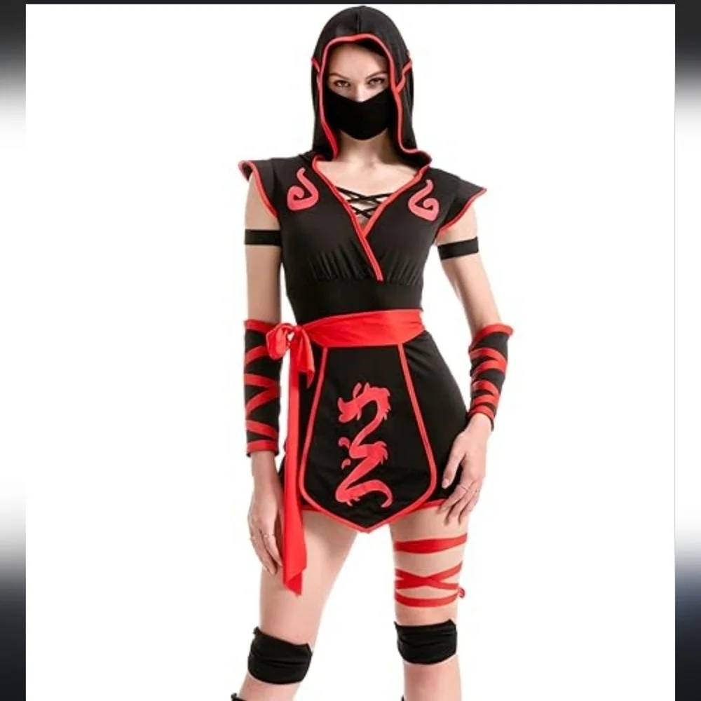 Kids Ninja Costume - Black and Red